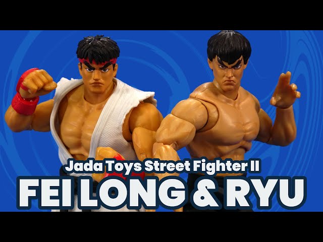 Round 1! Fight! Jada Toys Street Fighter II Ryu and Fei Long Ultra Action Figure Overview class=