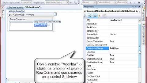 Agregar Registros desde GridView usando C# y ASP.NET 3.5