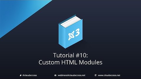 Getting Started with Joomla 3 & CloudBase 3: Custom HTML Modules - Tutorial #10