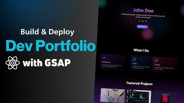 Build a Responsive Animated Portfolio with React JS, Tailwind CSS, and GSAP