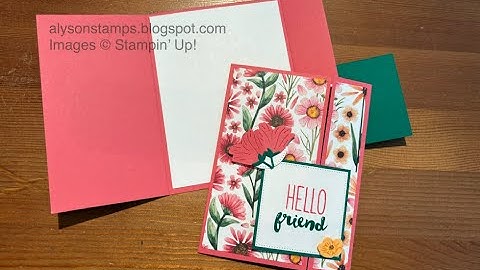 Off Set Gate Fold Card Stamping Tutorial Technique Tuesday
