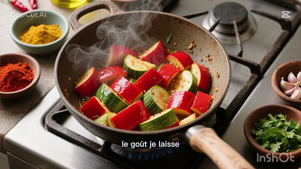 Courgettes Rouge épicés  à ma façon 