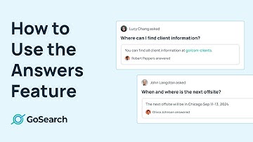 Guide to the GoSearch Answers Feature for Company Q&As