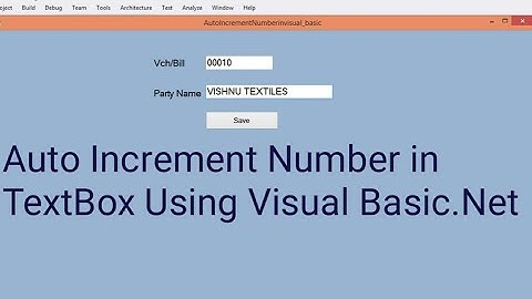 Auto Increment Number in TextBox Using Visual Basic.net | VB.net | Anmol VB.net Bumrah