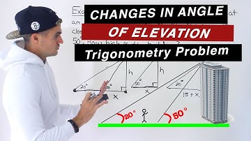 Trigonometry Word Problem with Change in Angle of Elevation