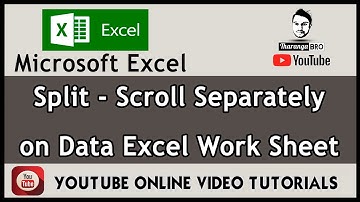 Split - Scroll Separately on Microsoft excel work sheet| Microsoft Excel YouTube Video tutorial 2021