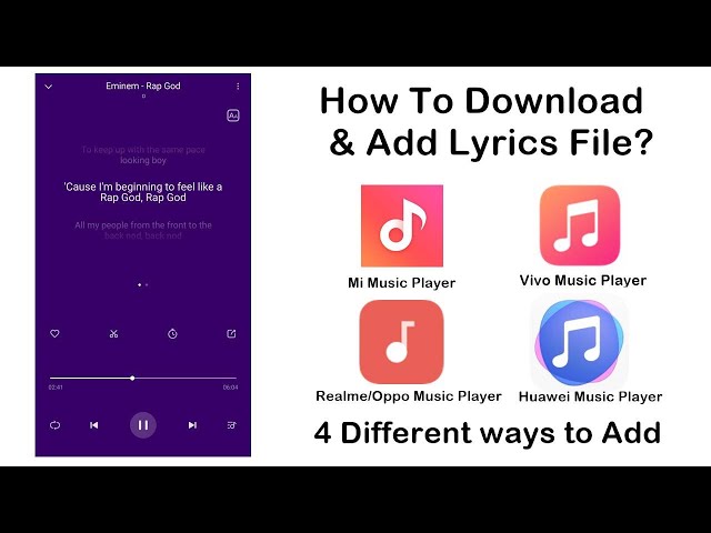 How to download u0026 Add Lyrics file (LRC file) | MI Music Player | Offline Lyrics | Android class=