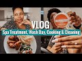 Weekend Vlog | Spa Treatment, Wash Day, Cooking & Cleaning