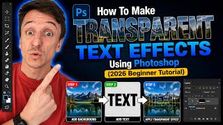 How To Make Transparent Text Effects Using Photoshop (2026 Beginner Tutorial)