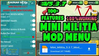 Mini Militia Mod Menu V5.3.7 | Mini Militia Hack Mod |