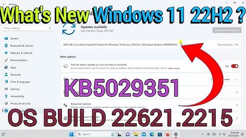 Windows 11 22H2 New Update In August | KB5029351 | OS Build 22621.2215