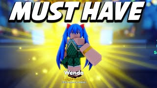 SHOWCASING NEW WENDA LEGENDARY SUPPORT UNIT UPDATE 7 IN ANIME  ADVENTURES ROBLOX  YouTube