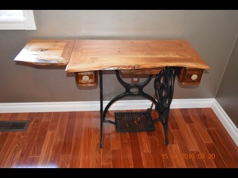 Antique Sewing Machine Table Youtube
