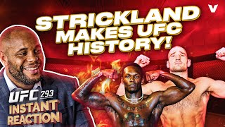 Daniel Cormier REACTS to Sean Strickland defeating Israel Adesanya in HUGE upset at UFC 293!