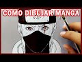 #1 Como dibujo a KAKASHI estilo manga CON BOLIGRAFO (Dibujos de Naruto)