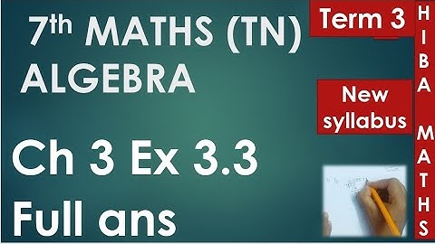 7th maths term 3 chapter 3 exercise 3.3 full answers tn samacheer hiba maths