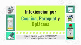 Intoxicación por Paraquat, opiáceos y cocaína