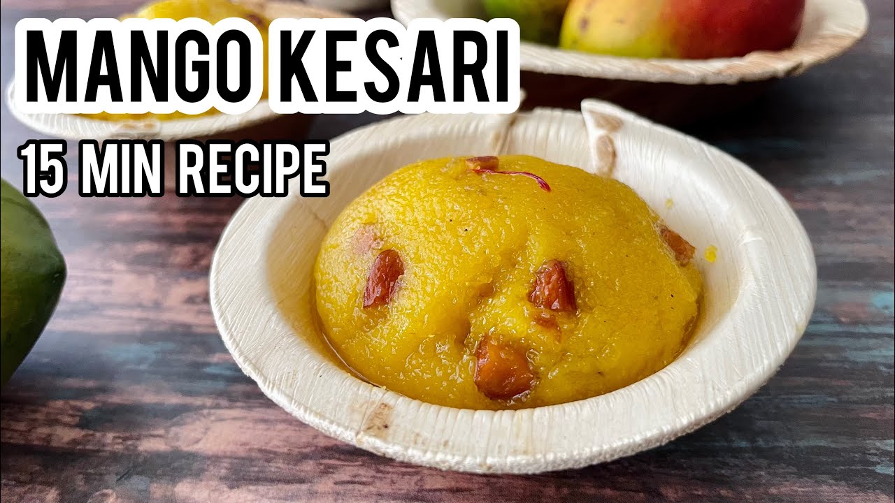 15 min Mango Kesari | Mango kesari/sheera with roasted almonds | Easy mango recipes | Madras Curry Channel