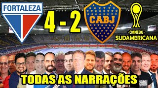 Todas as narrações - Fortaleza 4 x 2 Boca Juniors | Sul-Americana 2024