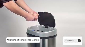 Lixeira Automatica Inox Top Clean 50 Litros Guimmis casa