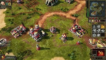 Command and Conquer Red Alert 3 3V3 Hard AI on Magmageddon.