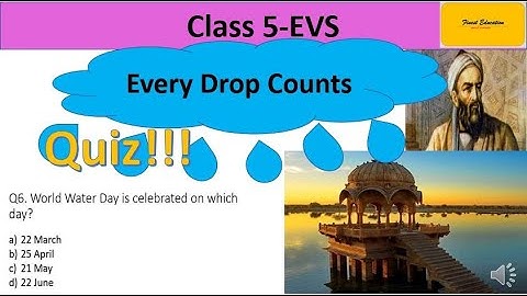 Class 5-EVS| Chapter 6- Every Drop Counts MCQs| Finest Education