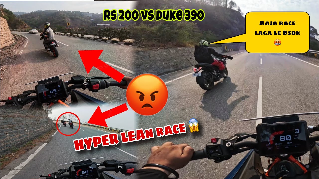 Hyper lean with Rs 200 😍 Duke 390 Vs Rs 200 lean race 😱
