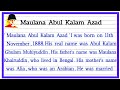 Maulana abul kalam azad essay in english  write english paragraph on maulana abul kalam azad