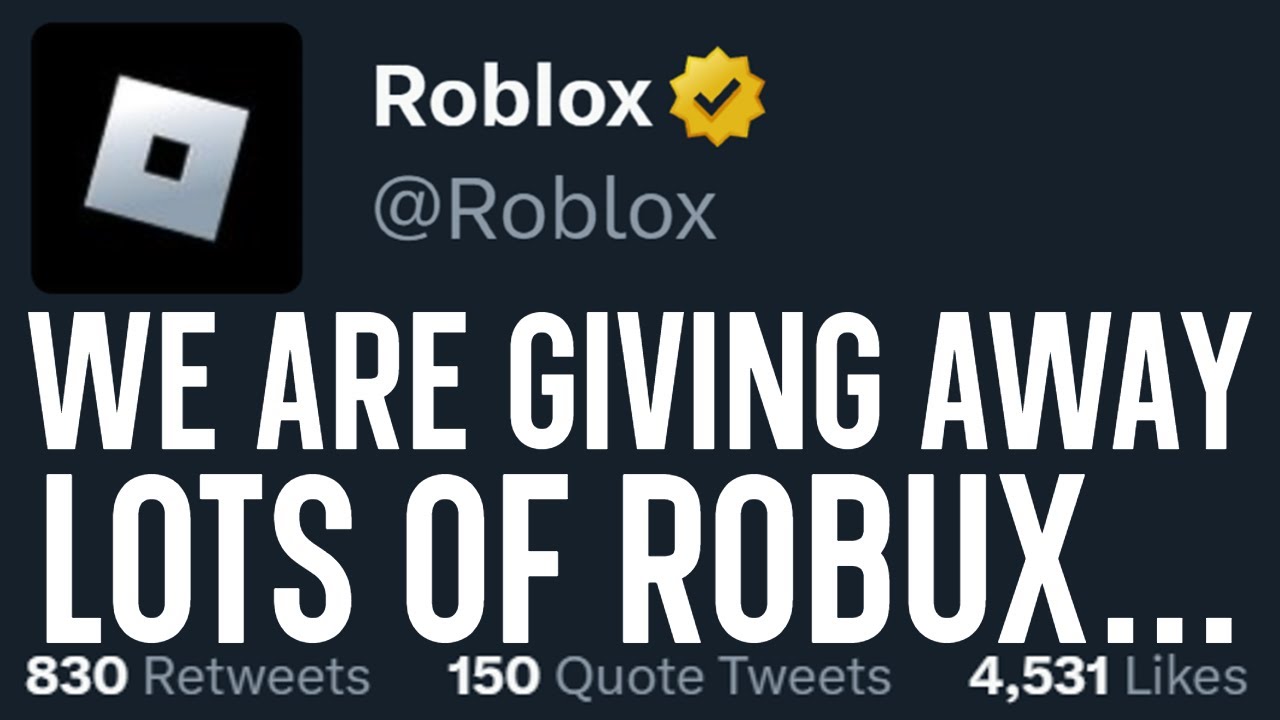 IS ROBLOX GIVING AWAY ROBUX FOR FREE??? YouTube