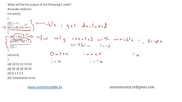 ISRO 2017 MAY | C PROGRAMMING | LOOPS | GATE TEST SERIES | SOLUTIONS ADDA | EXPLAINED BY ISRO AIR-1
