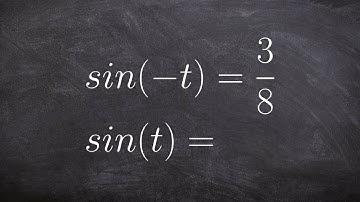 Using the even and odd properties to evaluate for sine of an angle