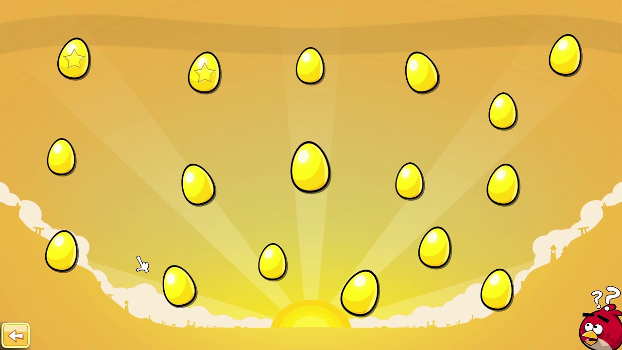 All golden eggs in angry birds