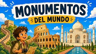 Monumentos del mundo para niños 🏛️🌍 | Video Educativo