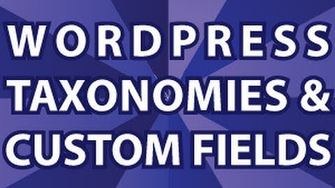Wordpress Taxonomies