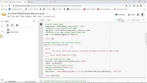 Deteksi Wajah Melalui Webcam  -- Google Colabs