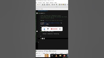 Fibonacci series in C || C program for Fibonacci series #shorts