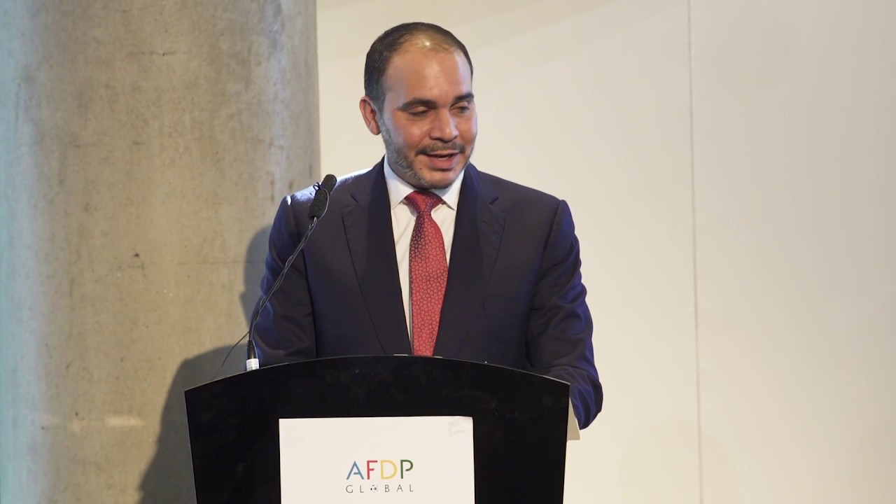 Founder HRH Prince Ali Bin Al-Hussein speaks at the launch of AFDP ...