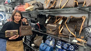 Japan Tokyo Luxury Vintage/Used Handbag Shopping Vlog/TRY ON (Chanel,  Hermes, Louis Vuitton) 