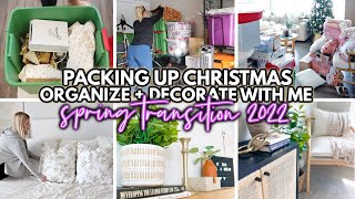 *2022* EARLY Spring Decorate With Me | Packing Up and Organizing Christmas + Spring Decorating Ideas