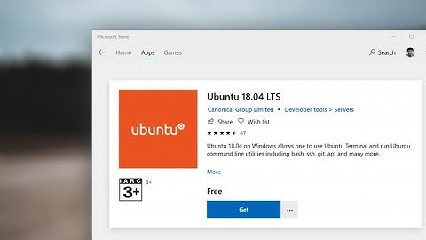 How to install ubuntu on windows 10 from Microsoft store