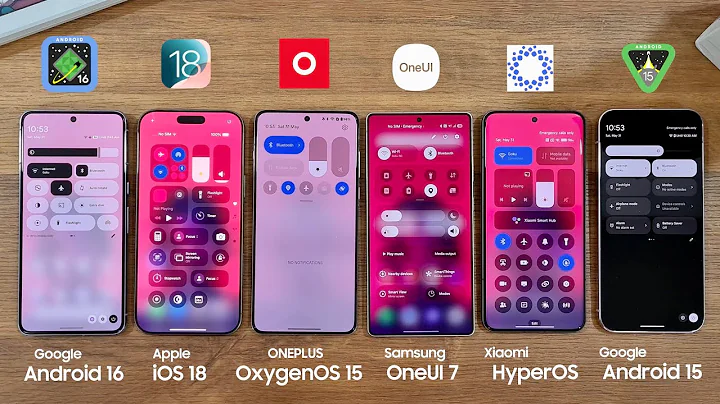 Android 16 vs iOS 18 vs OneUI 7 vs OxygenOS vs Xiaomi HyperOS - Control Centre Edit Feature!