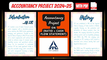 Accountancy Project Class 12th 2024-25 | Specific Project On ITC Ltd (Ratio + Cash Flow Statement)