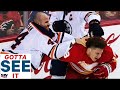 GOTTA SEE IT: Every Big Hit, Fight & Crazy Goal From Wild Battle Of Alberta + Post Game Comments