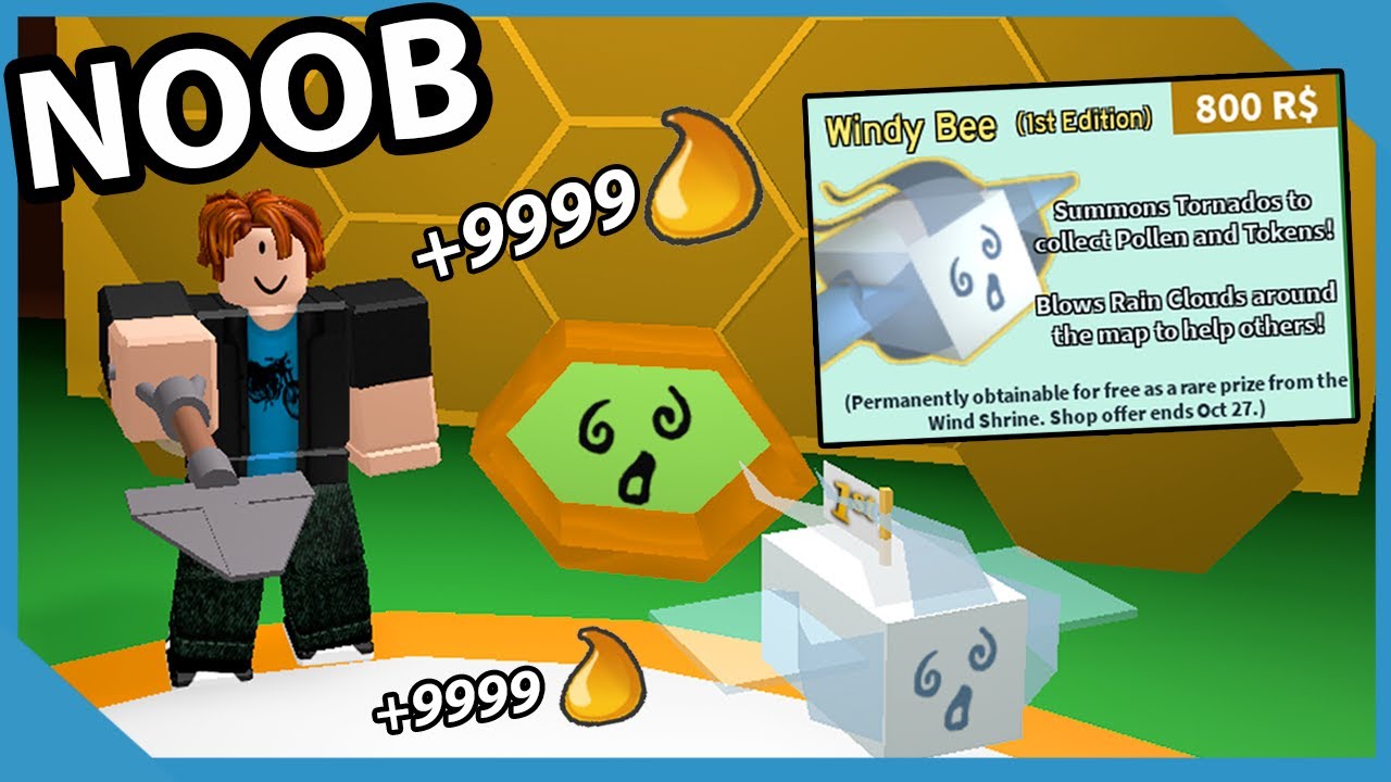 Noob With Windy Bee Get 25 Bees Fast Make Millions Honey Roblox Bee Swarm Simulator - gravycatman roblox bee swarm simulator 1