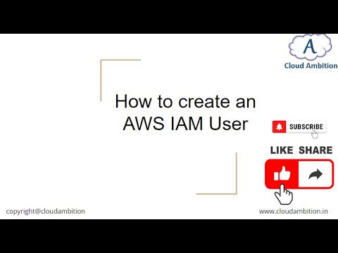 How to create an AWS IAM User - YouTube