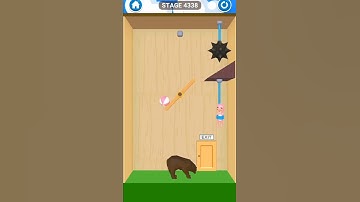 rescue cut rope puzzle stage 4338| rescue cut rope puzzle game for android and iOS #short