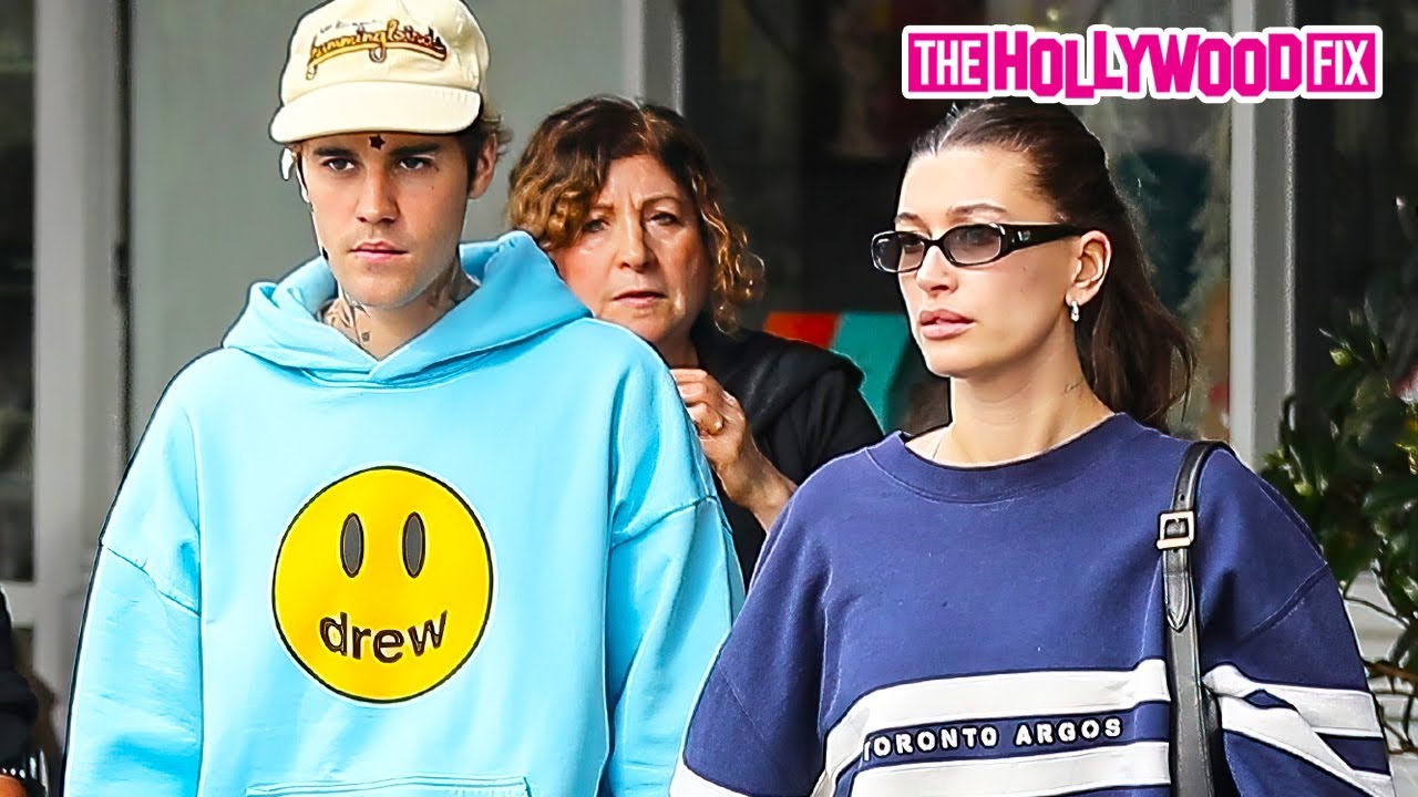 Justin Bieber Wears A Star On His Forehead While Leaving Hot Pilates & Grabbing Lunch With Hailey