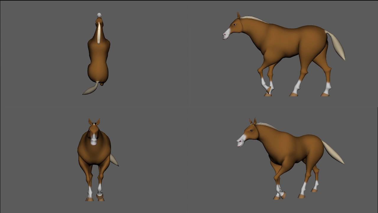 Horse Walk Cycle 33 Frames - YouTube