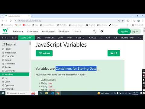 1. Introduction to JavaScript Variables