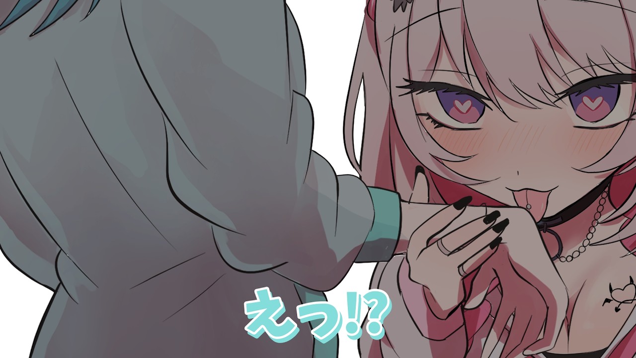 【百合】「綺麗だなと思って思わず……♡」そんなことを！？彼女がまさかの行動ｗｗ【手書き切り抜き/ハナリリ】